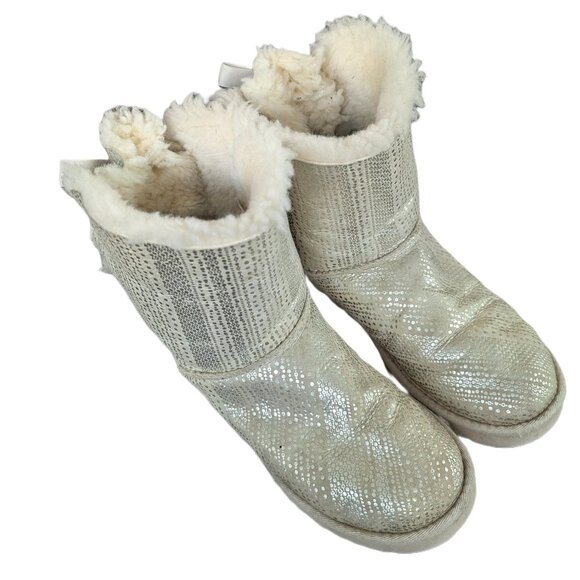 UGG Bailey Bow Bling Flat Boot - Size 7 - Picture 5 of 11